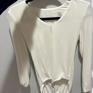 Soma Soft White Knit Bodysuit